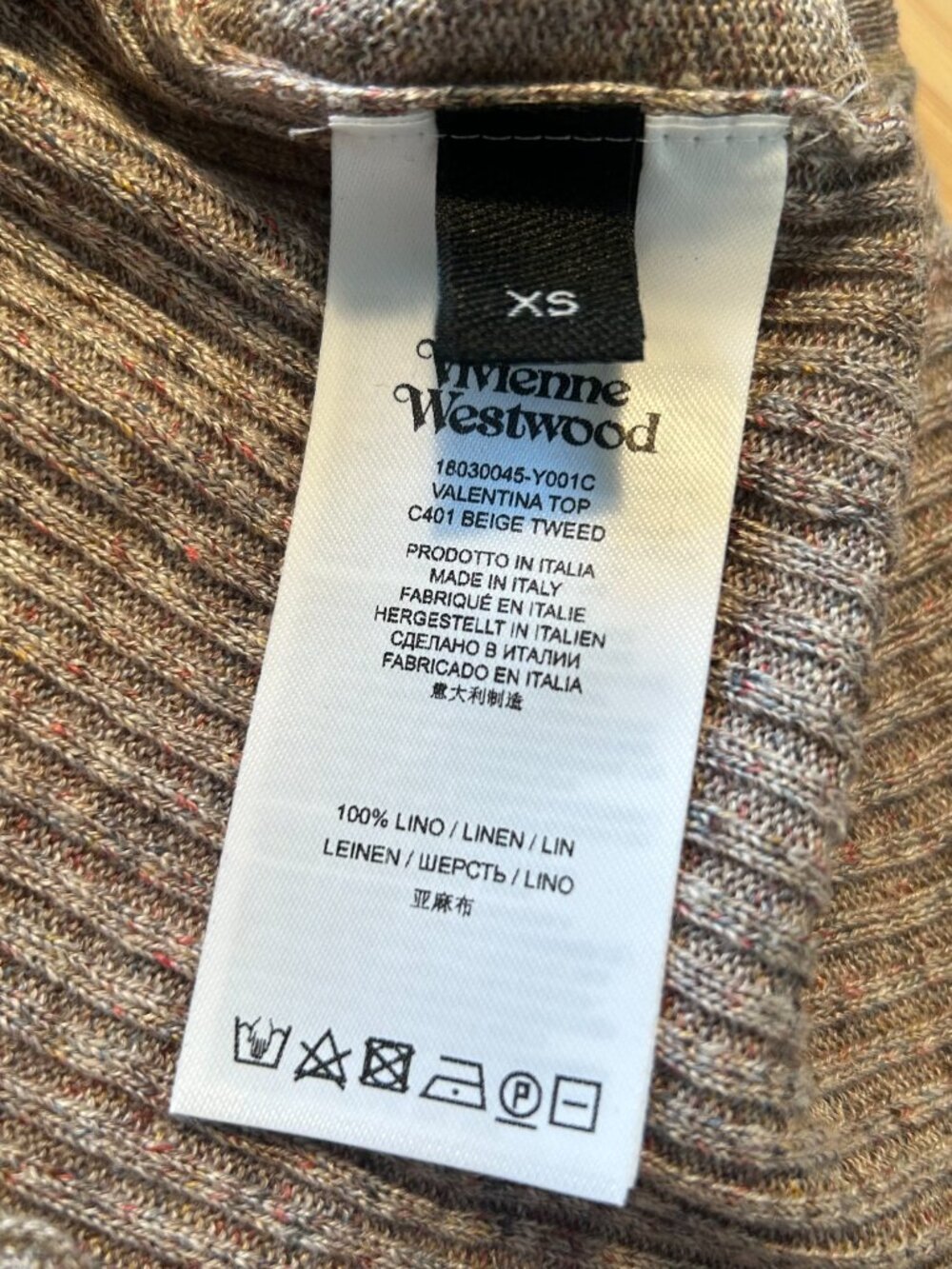 VIVIENNE WESTWOOD- Beige Valentina Tank Top NWT - Picture 6 of 6